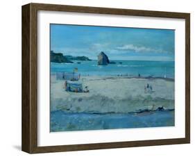 Thurlestone Rock , Devon, 2016-Jennifer Wright-Framed Giclee Print