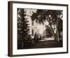 Thurlow Lodge, Menlo Park, California - Lawn and House, 1874-Carleton Watkins-Framed Art Print