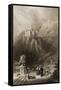 Thurnburg Castle, Engraved by J.T. Willmore, Illustration from 'The Pilgrims of the Rhine'…-David Roberts-Framed Stretched Canvas