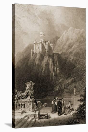 Thurnburg Castle, Engraved by J.T. Willmore, Illustration from 'The Pilgrims of the Rhine'…-David Roberts-Stretched Canvas