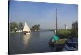 Thurne Broad, Norfolk, England, United Kingdom-Charles Bowman-Stretched Canvas