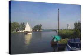 Thurne Broad, Norfolk, England, United Kingdom-Charles Bowman-Stretched Canvas