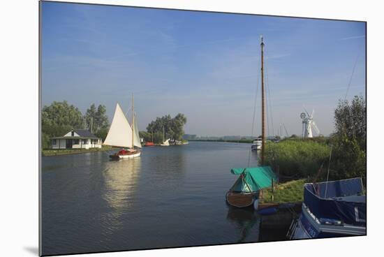 Thurne Broad, Norfolk, England, United Kingdom-Charles Bowman-Mounted Photographic Print