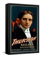 Thurston, Devil telling him secrets Magic Poster No.1-Lantern Press-Framed Stretched Canvas