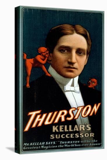 Thurston, Devil telling him secrets Magic Poster No.1-Lantern Press-Stretched Canvas