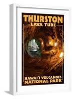 Thurston Lava Tube - Hawaii Volcanoes National Park-Lantern Press-Framed Art Print
