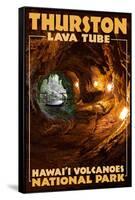 Thurston Lava Tube - Hawaii Volcanoes National Park-Lantern Press-Framed Stretched Canvas