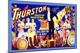 Thurston, Master Magician All Out of a Hat-null-Mounted Art Print