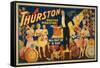 Thurston, Master Magician "Out of a Hat" Magic Poster-Lantern Press-Framed Stretched Canvas