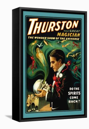 Thurston the Great Magician: Do the Spirits Come Back?-null-Framed Stretched Canvas