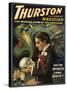 Thurston the Great Magician Holding Skull Magic Poster-Lantern Press-Stretched Canvas