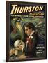 Thurston the Great Magician Holding Skull Magic Poster-Lantern Press-Framed Art Print