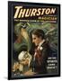 Thurston the Great Magician Holding Skull Magic Poster-Lantern Press-Framed Art Print