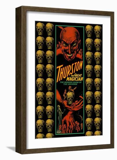 Thurston the Great Magician the Wonder Show of the Universe-null-Framed Art Print