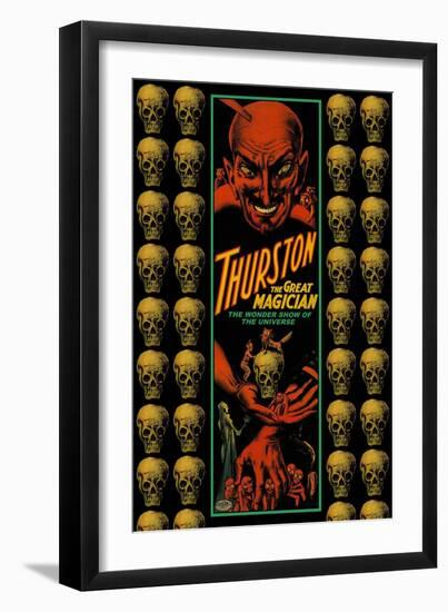 Thurston the Great Magician the Wonder Show of the Universe-null-Framed Art Print