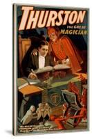 Thurston the Great Magician with Devil Magic Poster-Lantern Press-Stretched Canvas