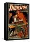 Thurston the Great Magician with Devil Magic Poster-Lantern Press-Framed Stretched Canvas