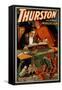 Thurston the Great Magician with Devil Magic Poster-Lantern Press-Framed Stretched Canvas