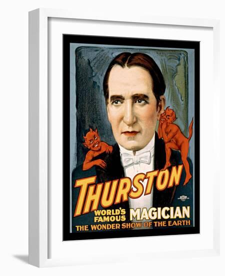 Thurston World Famous Magician-null-Framed Giclee Print