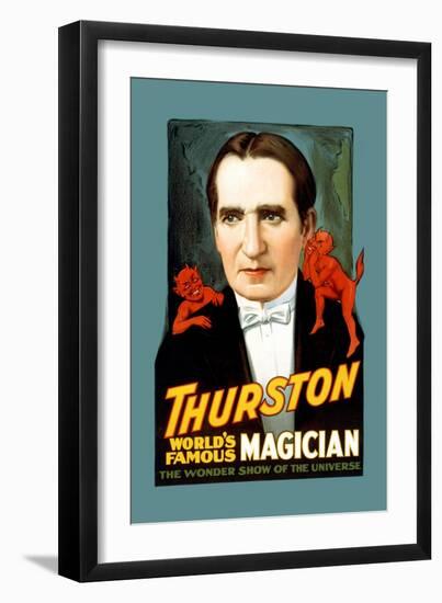 Thurston, World's Famous Magician the Wonder Show of the Universe-null-Framed Art Print