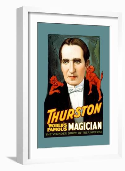 Thurston, World's Famous Magician the Wonder Show of the Universe-null-Framed Art Print