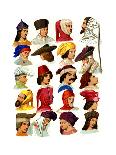 Men's Hats of Different Classes of Society, 13th-16th Century-Thurwanger Freres-Framed Giclee Print