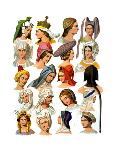 Women's Hats of Different Classes of Society, 13th-16th Century-Thurwanger Freres-Framed Giclee Print