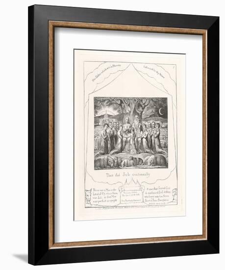 Thus Did Job Continually, 1825-William Blake-Framed Giclee Print