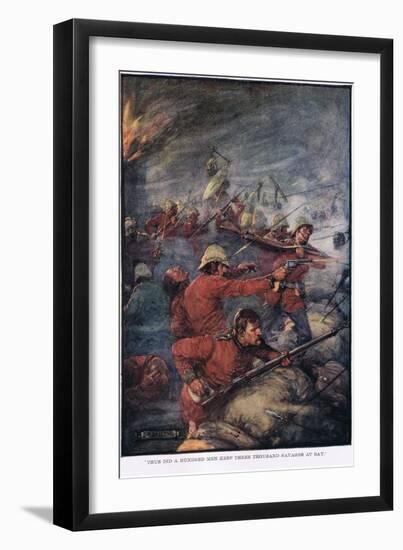 Thus Did One Hundred Men Keep Three Thousand Savages at Bay-Joseph Ratcliffe Skelton-Framed Giclee Print