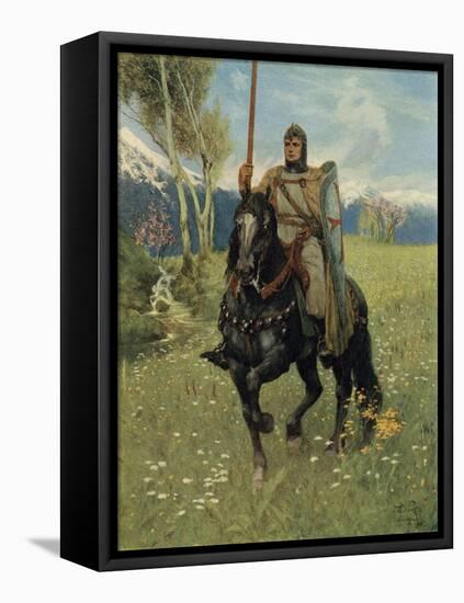 Thus it Was That Parsifal Began His Pilgrimage-Ferdinand Lecke-Framed Stretched Canvas