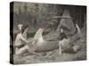 Thus the Birch Canoe was Builded... In the Bosom of the Forest, from The Song of Hiawatha by Henry-Frederic Sackrider Remington-Stretched Canvas