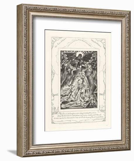 Thy Sons and Thy Daughters Were Eating and Drinking Wine, 1825-William Blake-Framed Giclee Print