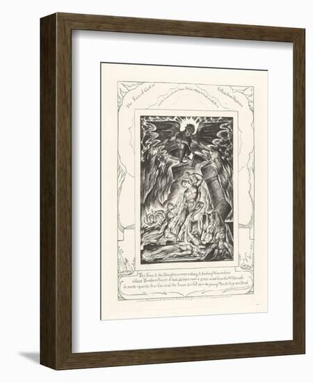 Thy Sons and Thy Daughters Were Eating and Drinking Wine, 1825-William Blake-Framed Giclee Print