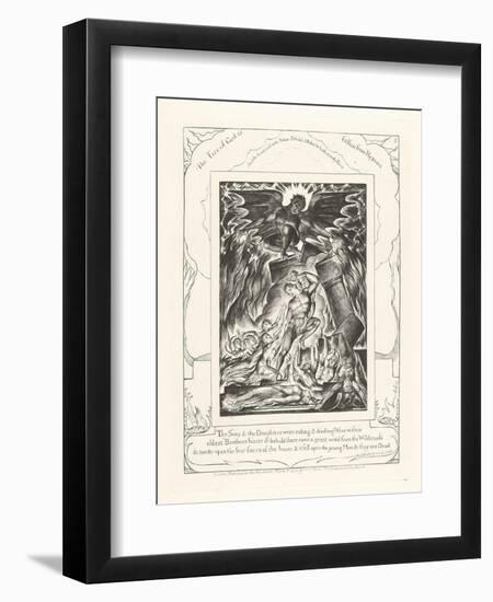 Thy Sons and Thy Daughters Were Eating and Drinking Wine, 1825-William Blake-Framed Giclee Print