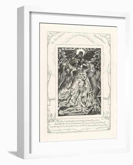 Thy Sons and Thy Daughters Were Eating and Drinking Wine, 1825-William Blake-Framed Giclee Print