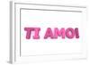 Ti Amo in Pink/Purple-PixBox-Framed Art Print