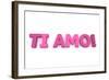 Ti Amo in Pink/Purple-PixBox-Framed Art Print