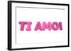 Ti Amo in Pink/Purple-PixBox-Framed Art Print