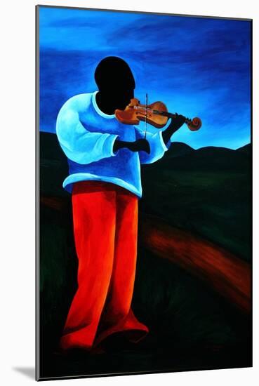 Ti-Jean Le Violoniste, 2008-Patricia Brintle-Mounted Giclee Print