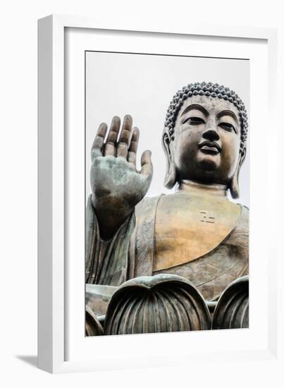 Tian Tan, Big Buddha, Bronze Statue-ThaiWanderer-Framed Photographic Print