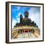 Tian Tan Buddha (Great Buddha) Is a 34 Meter Buddha Statue Located on Lantau Island in Hong Kong-Sean Pavone-Framed Photographic Print