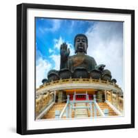 Tian Tan Buddha (Great Buddha) Is a 34 Meter Buddha Statue Located on Lantau Island in Hong Kong-Sean Pavone-Framed Photographic Print