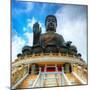 Tian Tan Buddha (Great Buddha) Is a 34 Meter Buddha Statue Located on Lantau Island in Hong Kong-Sean Pavone-Mounted Photographic Print