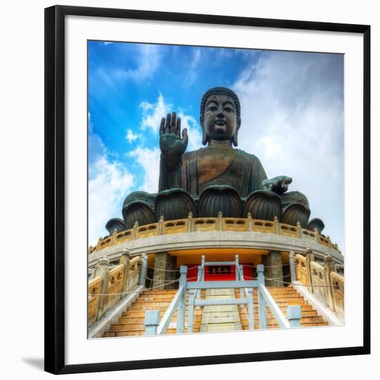 Tian Tan Buddha (Great Buddha) Is a 34 Meter Buddha Statue Located on Lantau Island in Hong Kong-Sean Pavone-Framed Photographic Print