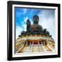 Tian Tan Buddha (Great Buddha) Is a 34 Meter Buddha Statue Located on Lantau Island in Hong Kong-Sean Pavone-Framed Photographic Print