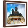 Tian Tan Buddha (Great Buddha) Is a 34 Meter Buddha Statue Located on Lantau Island in Hong Kong-Sean Pavone-Framed Photographic Print