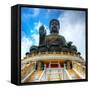 Tian Tan Buddha (Great Buddha) Is a 34 Meter Buddha Statue Located on Lantau Island in Hong Kong-Sean Pavone-Framed Stretched Canvas