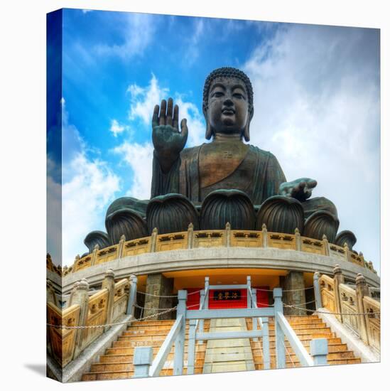 Tian Tan Buddha (Great Buddha) Is a 34 Meter Buddha Statue Located on Lantau Island in Hong Kong-Sean Pavone-Stretched Canvas