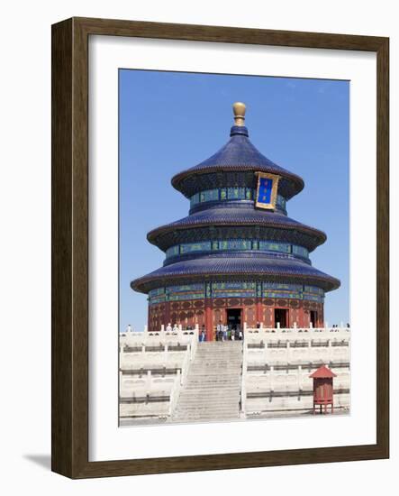 Tian Tan Complex, Crowds Outside the Temple of Heaven (Qinian Dian Temple), UNESCO World Heritage S-Neale Clark-Framed Photographic Print