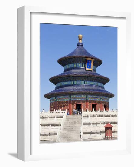 Tian Tan Complex, Crowds Outside the Temple of Heaven (Qinian Dian Temple), UNESCO World Heritage S-Neale Clark-Framed Photographic Print